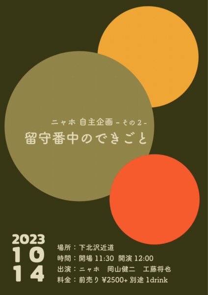 【1部】ニャホ 自主企画-その2- 「留守番中のできごと」