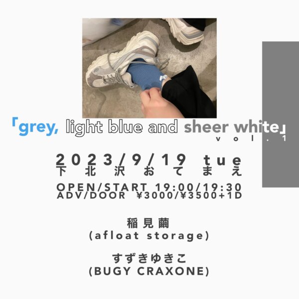 「grey, light blue and sheer white」vol.1